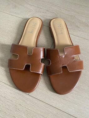 French Sole Cognac Alibi H Sandals 9
